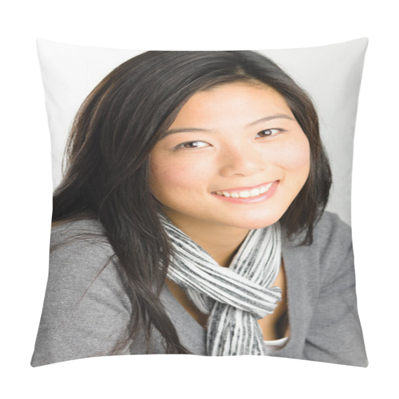 Personality  Portrait Of Attractive Woman Posing  Pillow Covers