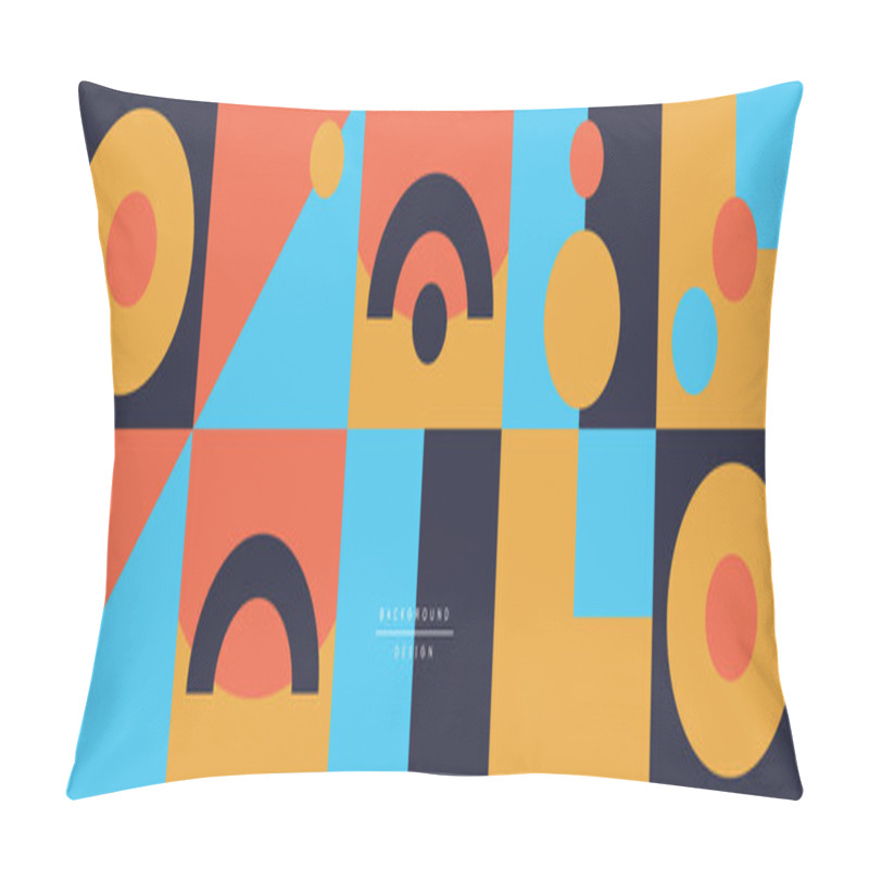 Personality  Neo Memphis Geometric Pattern With Circles, Squares And Lines. Pop Art Abstract Background For Covers, Banners, Flyers And Posters And Other Templates Pillow Covers