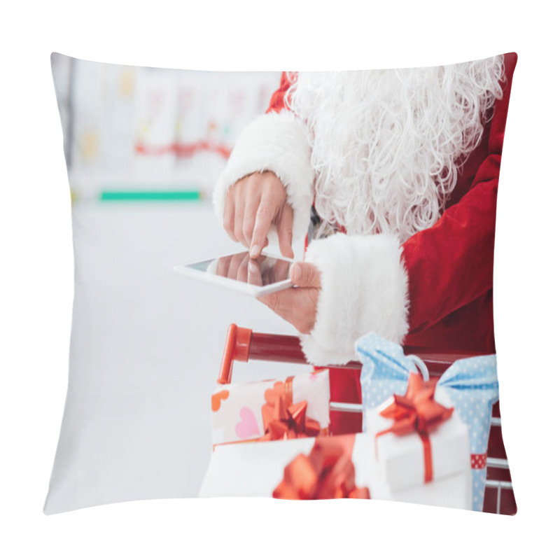 Personality  Santa Claus Doing Christmas Shopping Pillow Covers