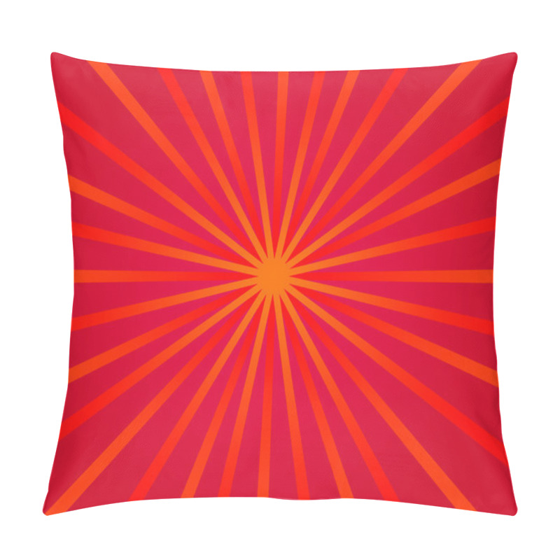 Personality  Red Retro Rays Backdrop Pillow Covers