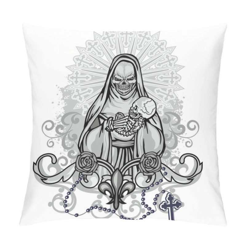 Personality  Grunge Skull Coat Of Arms Pillow Covers