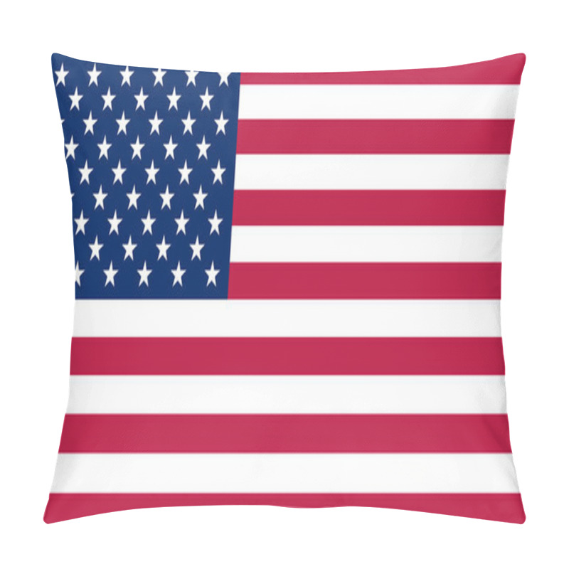 Personality  United State Of America Flag In Correct Proportion And Official Web Colors. Vector Illustration. Pillow Covers