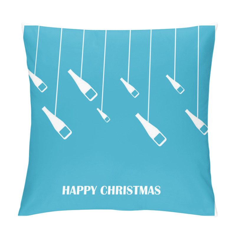 Personality  Christmas Background With Champagne Pillow Covers