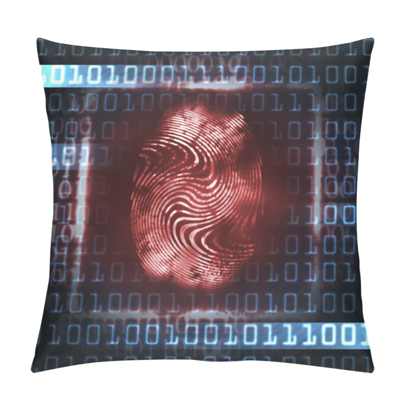 Personality  Illustration Of The Fingerprint And Digits Pillow Covers