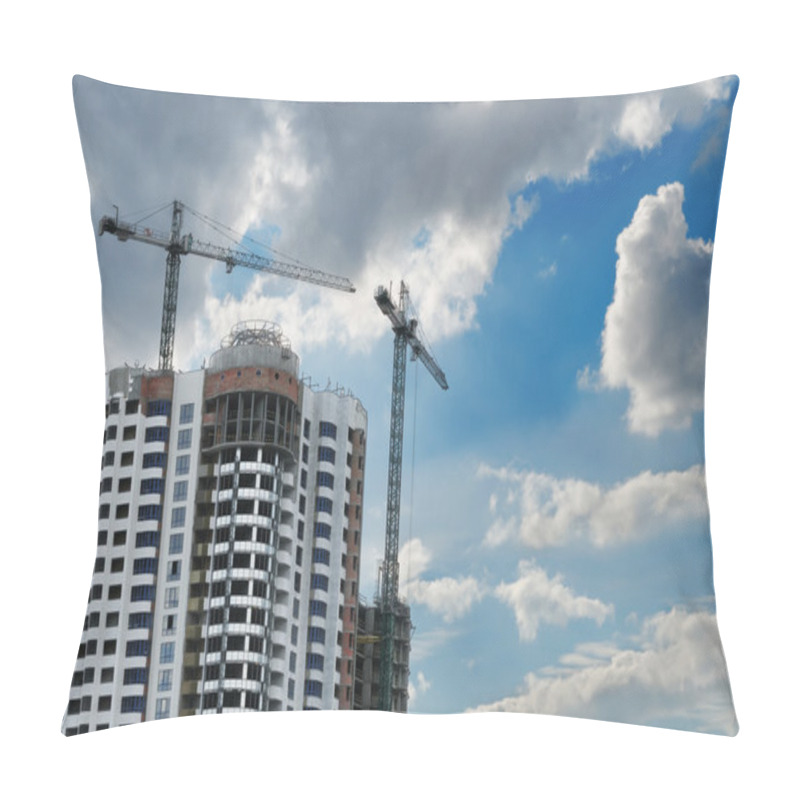 Personality  Construction Of An Apartment House Pillow Covers