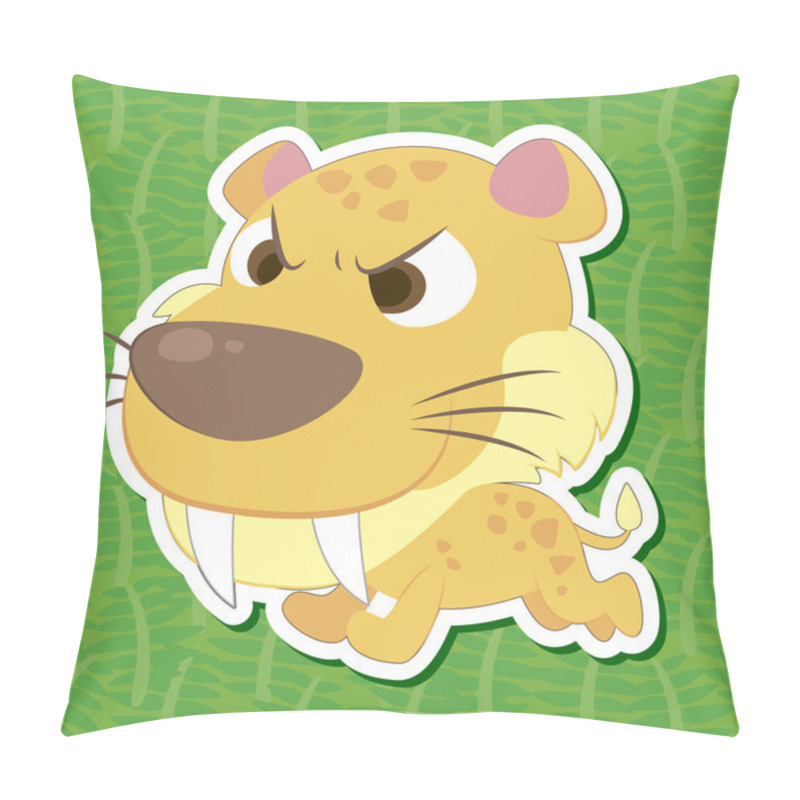 Personality  Cute Prehistoric Animal Sticker Pillow Covers