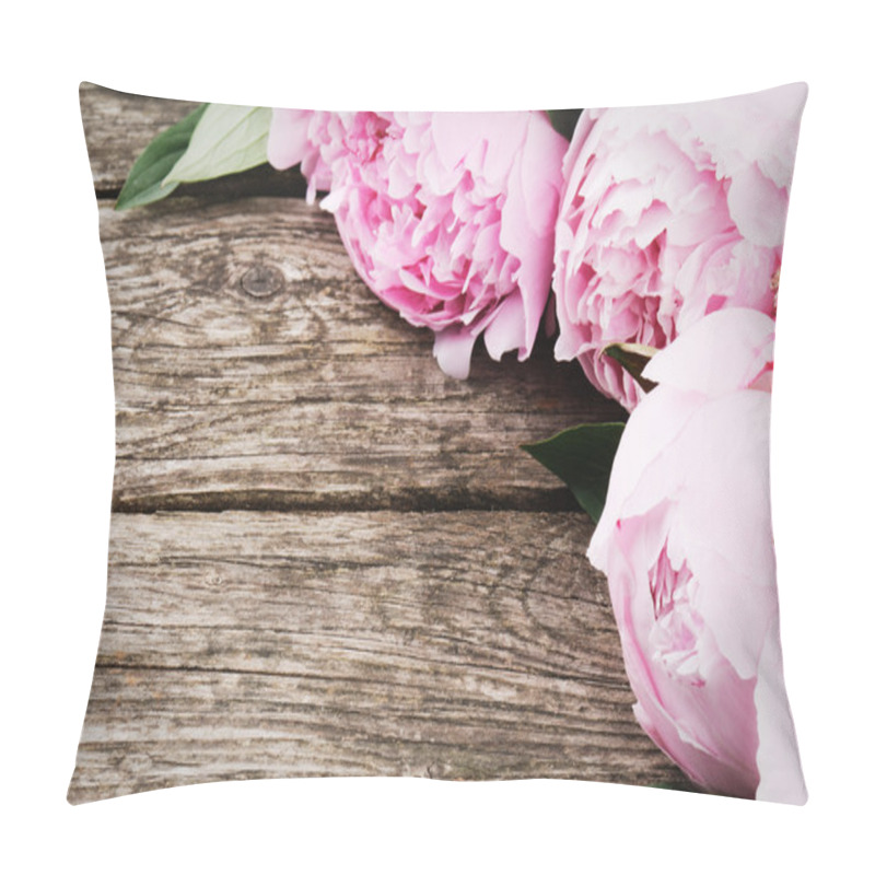 Personality  Floral Frame With Pink Peonies Pillow Covers