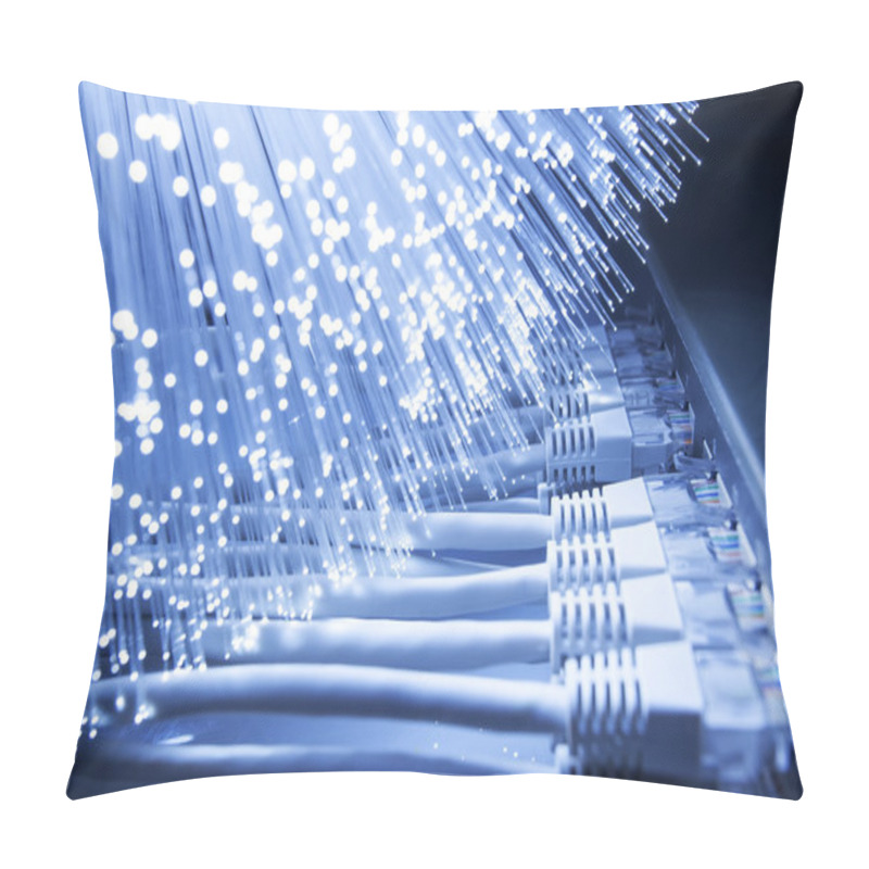 Personality  Fiber Optics Background With Lots Of Light Spots Pillow Covers