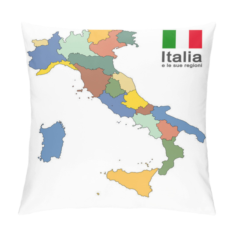 Personality  Silhouettes Of European Country Italy And The Regions Pillow Covers