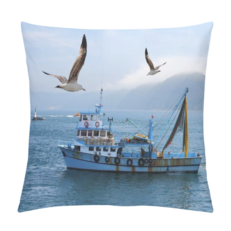 Personality  Fishing Boat Pillow Covers