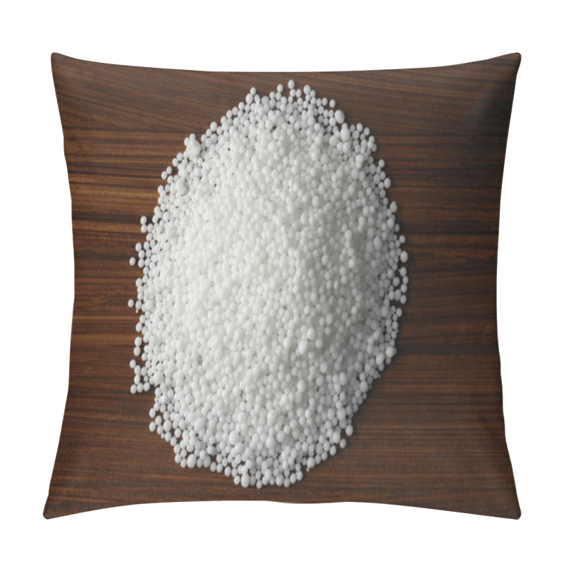 Personality  Pellets Of Ammonium Nitrate On Wooden Table, Flat Lay. Mineral Fertilizer Pillow Covers