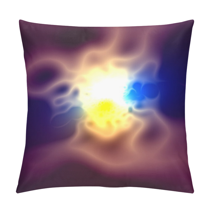 Personality  Dramatic Bright Light - Electric Lighting Effect - Abstract Blue Illustration Graphic Design - Fantasy Background Art - Power And Energy - Smoke On Blue - Artistic Surrealist Artwork - Futuristic Pillow Covers