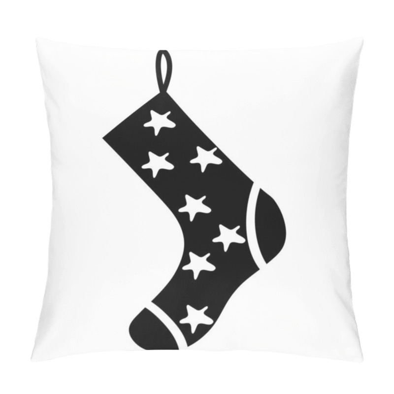 Personality  Christmas Socks Isolated Vector Illustration With Star Shape Pillow Covers