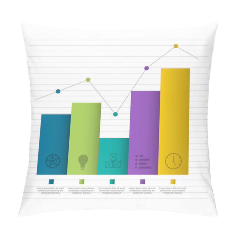 Personality  Bar Chart Graph Diagram Financial Analytic Statistical Business Infographic Illustration Pillow Covers