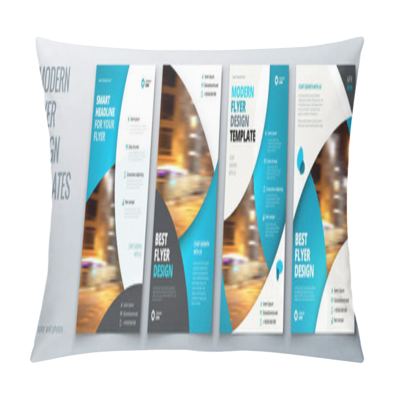 Personality  Flyer Template Layout Design. Pillow Covers