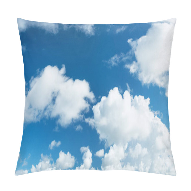 Personality  White Clouds On The Blue Sky On Sunny Day Pillow Covers