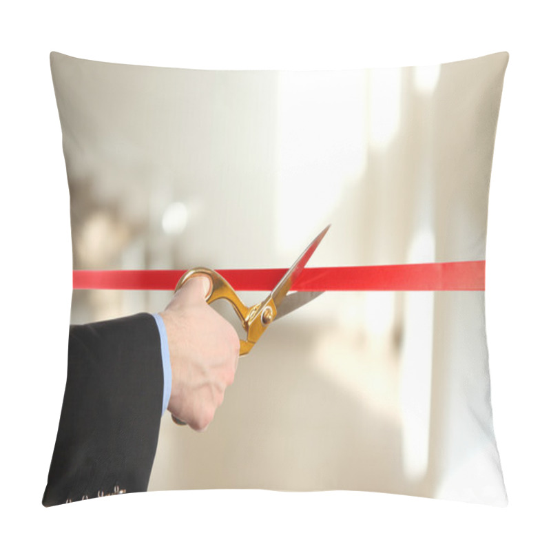 Personality  Grand Opening, Cutting Red Ribbon Pillow Covers