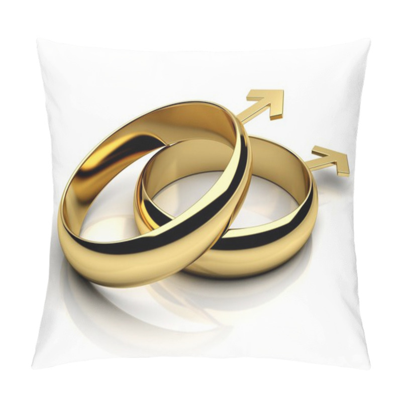 Personality  Gay Male Wedding Rings Pillow Covers