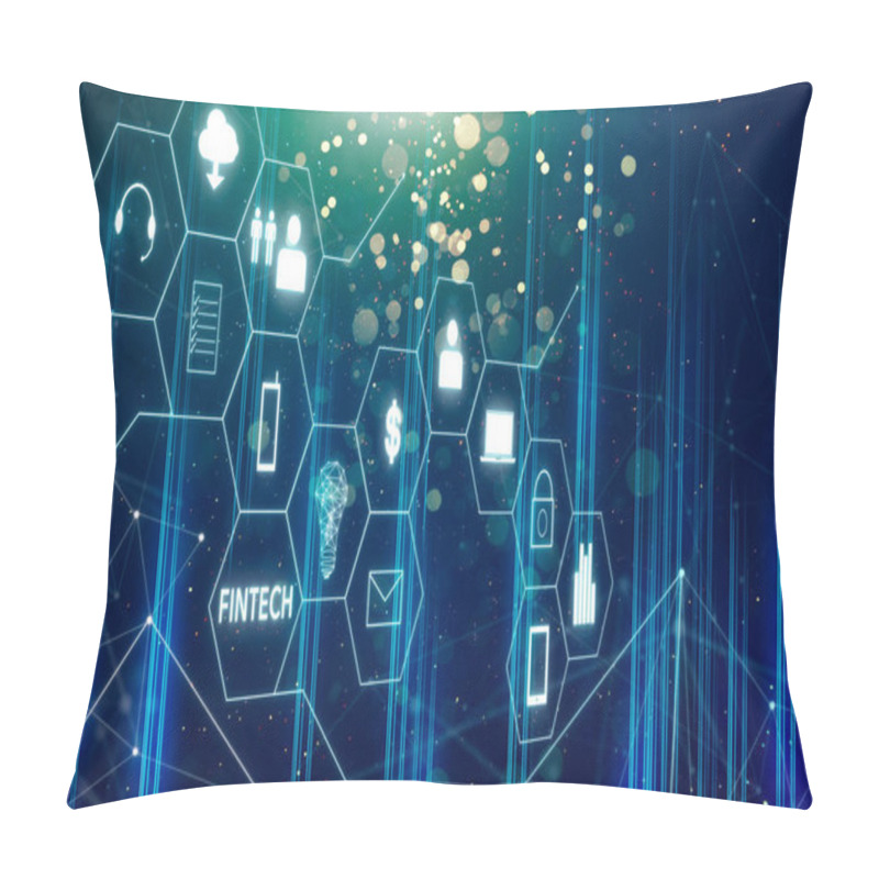 Personality  Fintech Icon And Internet Of Things  Pillow Covers