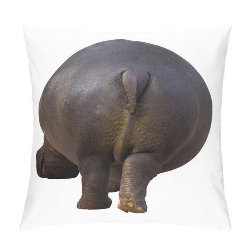 Personality  Rear View Of Hippopotamus Pillow Covers