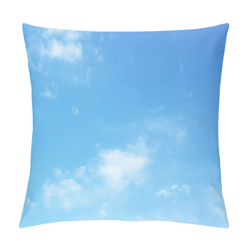 Personality  White Soft Clouds On Blue Sky Pillow Covers