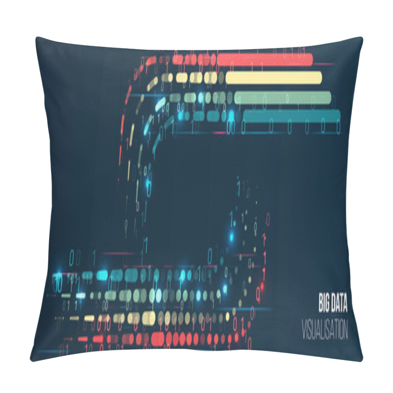 Personality  Connection Structure. Data Array Visual Concept For Website. Big Data Connection Complex. Big Data Visualization Banner. Abstract Background With Lines Array And Binary Code. Pillow Covers