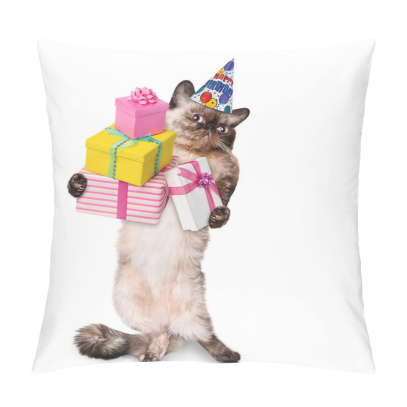 Personality  Birthday Cat . Pillow Covers