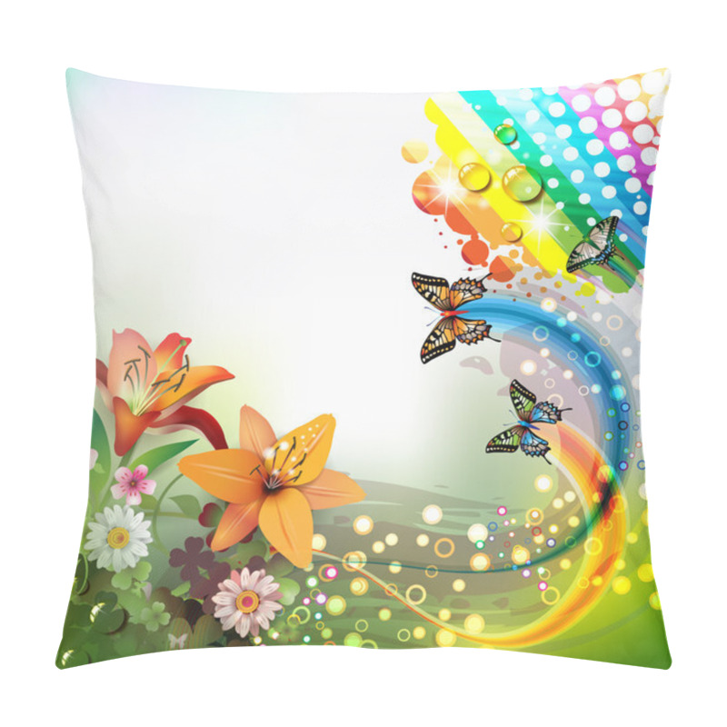 Personality  Background With Lilies Pillow Covers