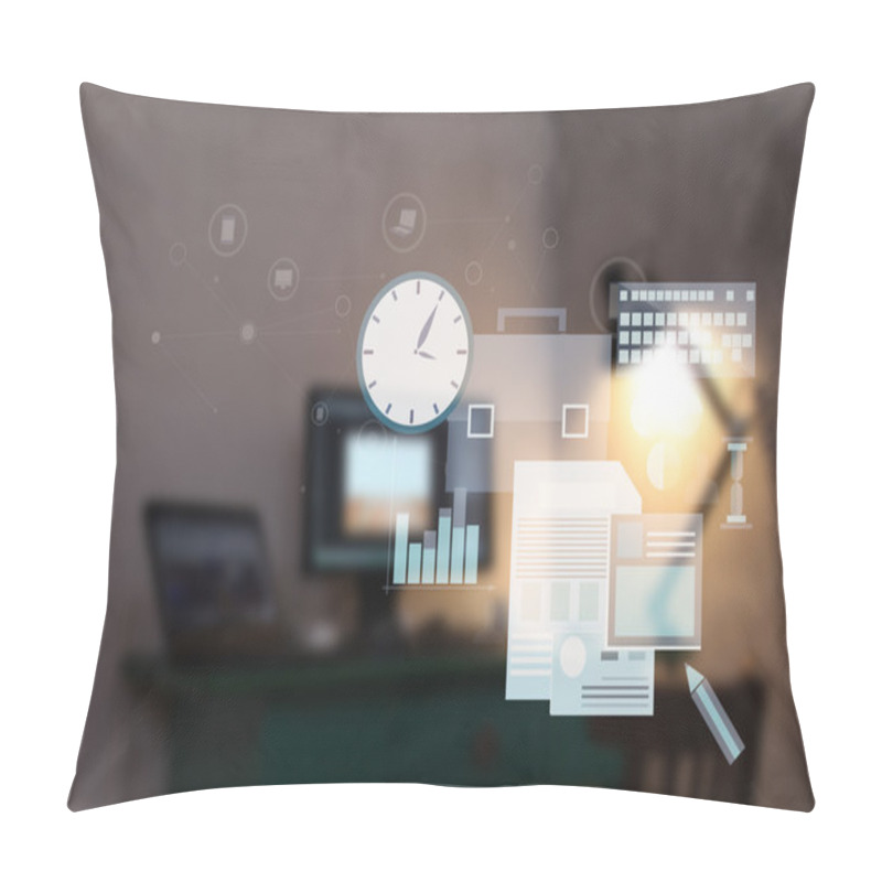 Personality  Blurred Interior Of Room Pillow Covers