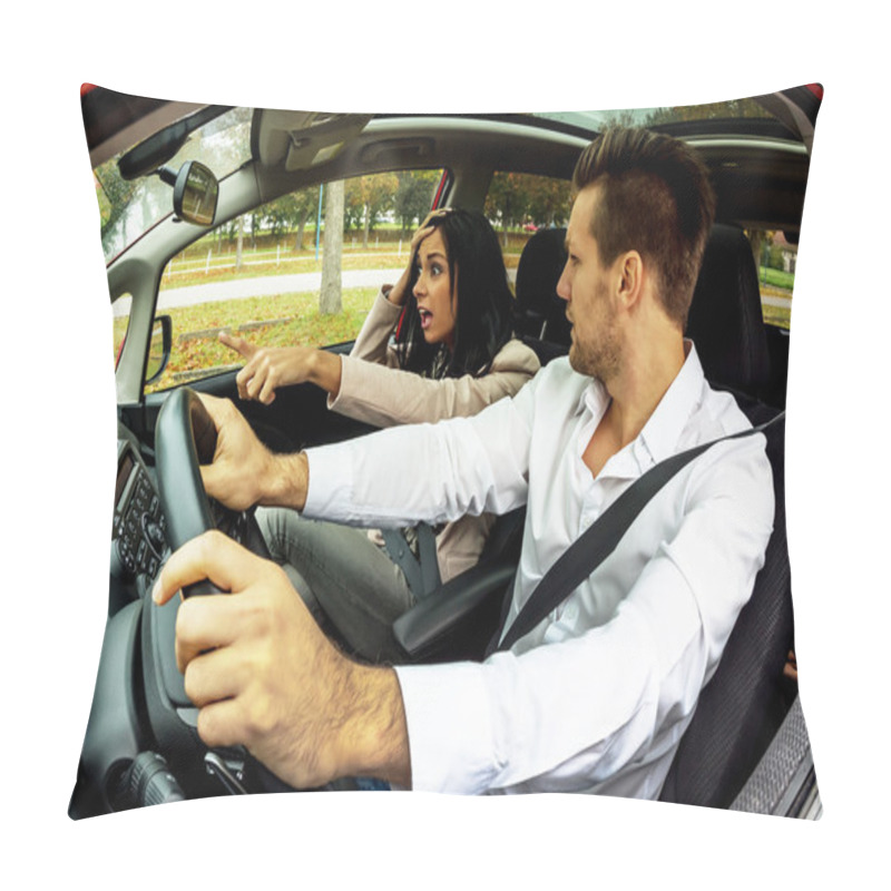 Personality  Couple Traveling In A Car Pillow Covers