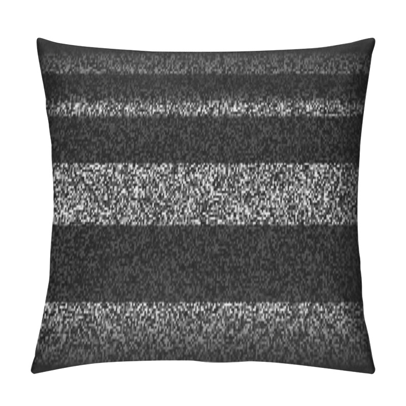 Personality  TV Static Noise Background. Glitch Pixelated Television Screen. Lost Or Bad TV Signal VHS Video With Black Stripes Wallpaper. White Noise Grain. CRT Screen With Interferences And Glitches. Vector Pillow Covers