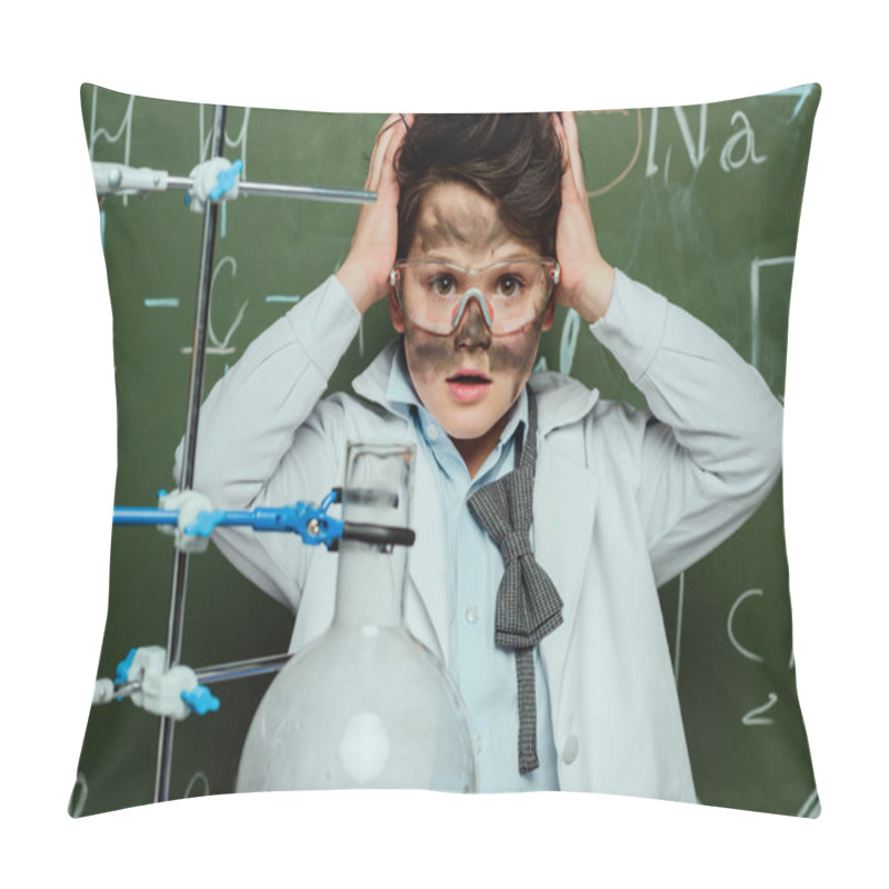 Personality  Shocked Boy In Lab Coat Pillow Covers