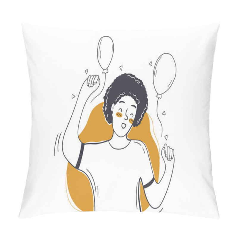 Personality  Party Dance, Success Celebration, Birthday Concept Pillow Covers