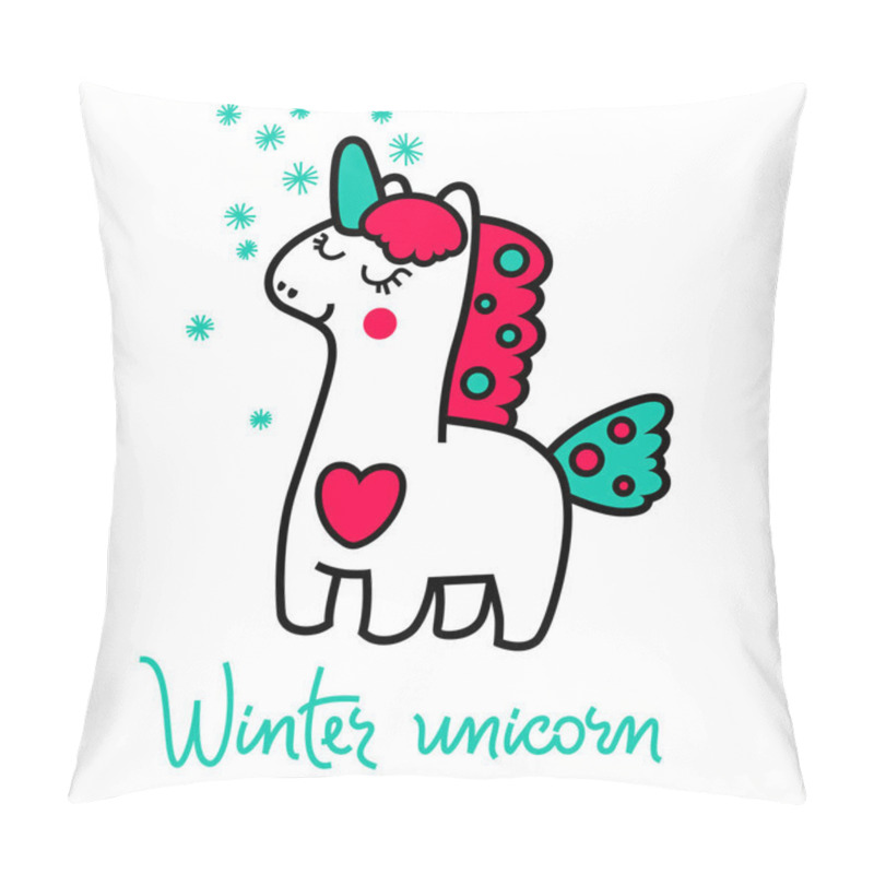 Personality  Magic Unicorn In The Winter, For Your Design Pillow Covers