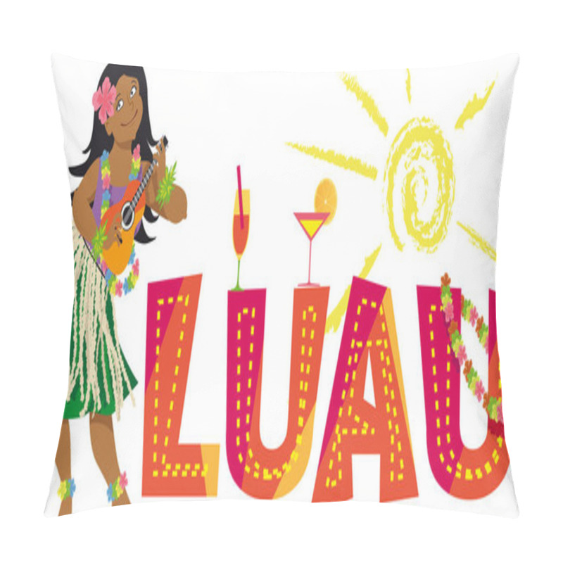 Personality  Luau Graphic Header Pillow Covers