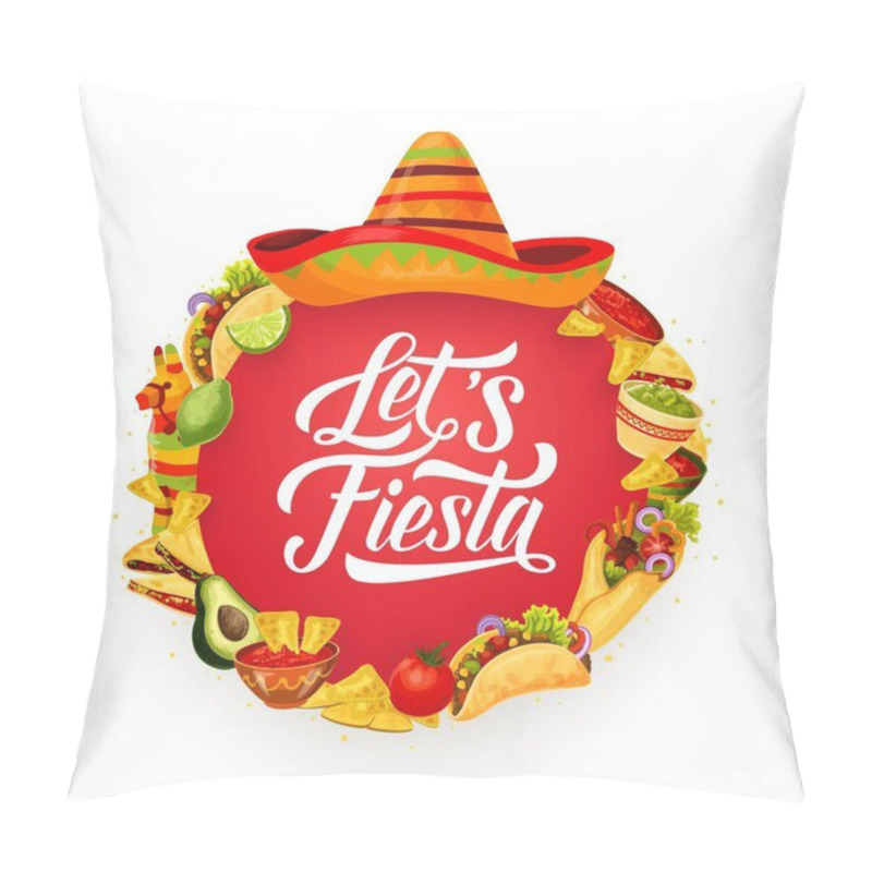 Personality  Mexican Food And Sombrero. Cinco De Mayo Fiesta Pillow Covers