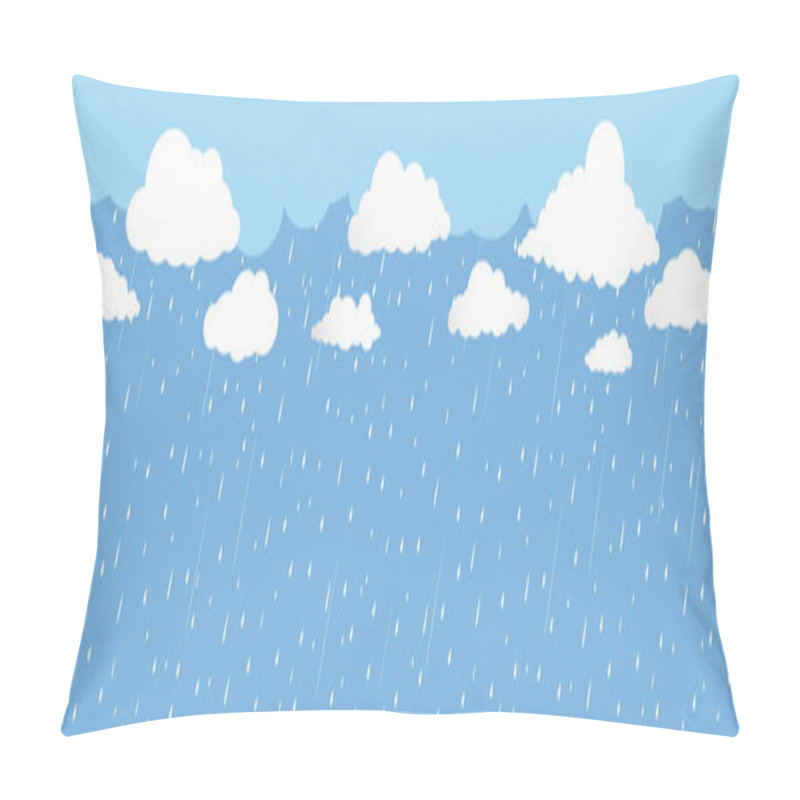 Personality  Cloud And Rain, Rainy Season, Weather Nature Background Pillow Covers