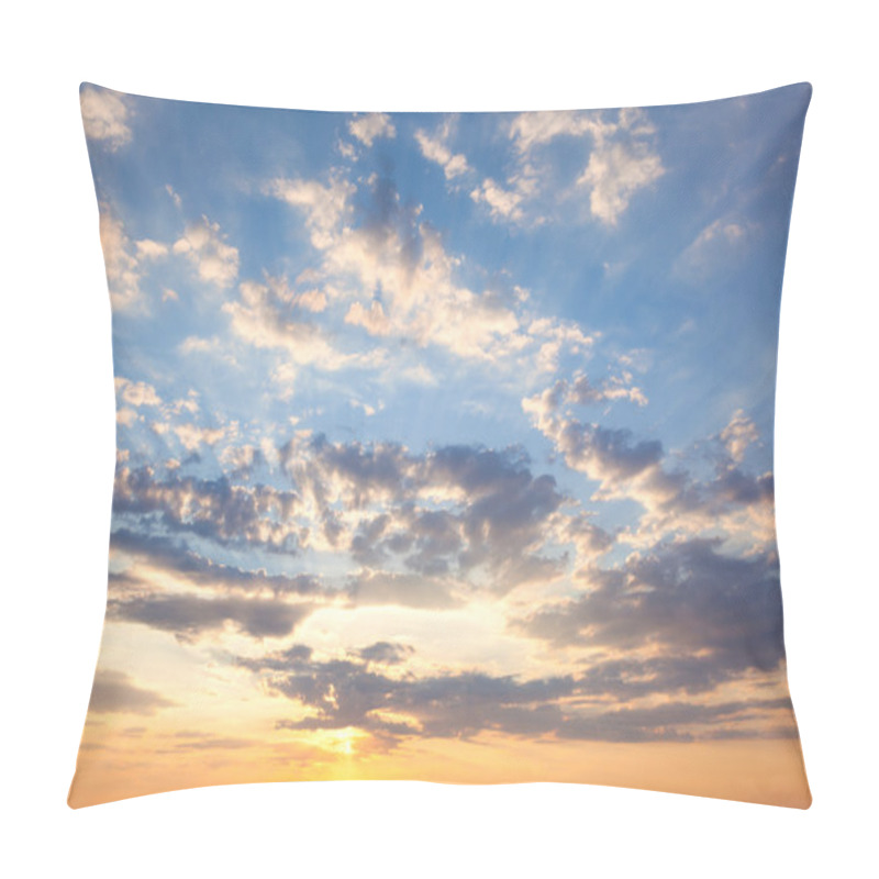 Personality  Amazing Sundown Sky With Beautiful Clouds And Sunbeams Pillow Covers