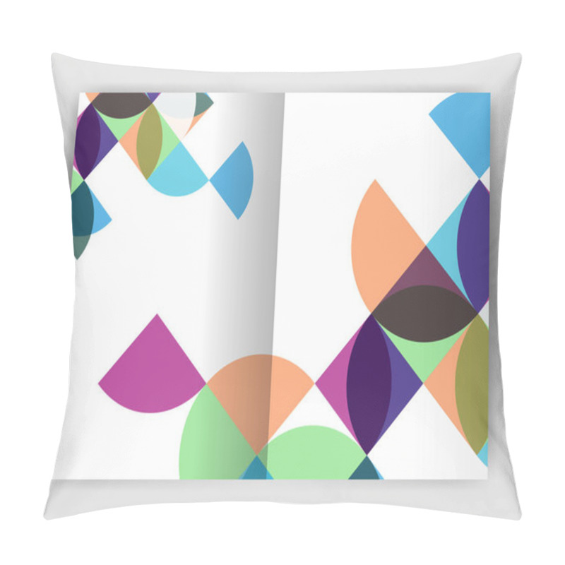 Personality  Abstract Circle Design Business Annual Report Print Template Pillow Covers