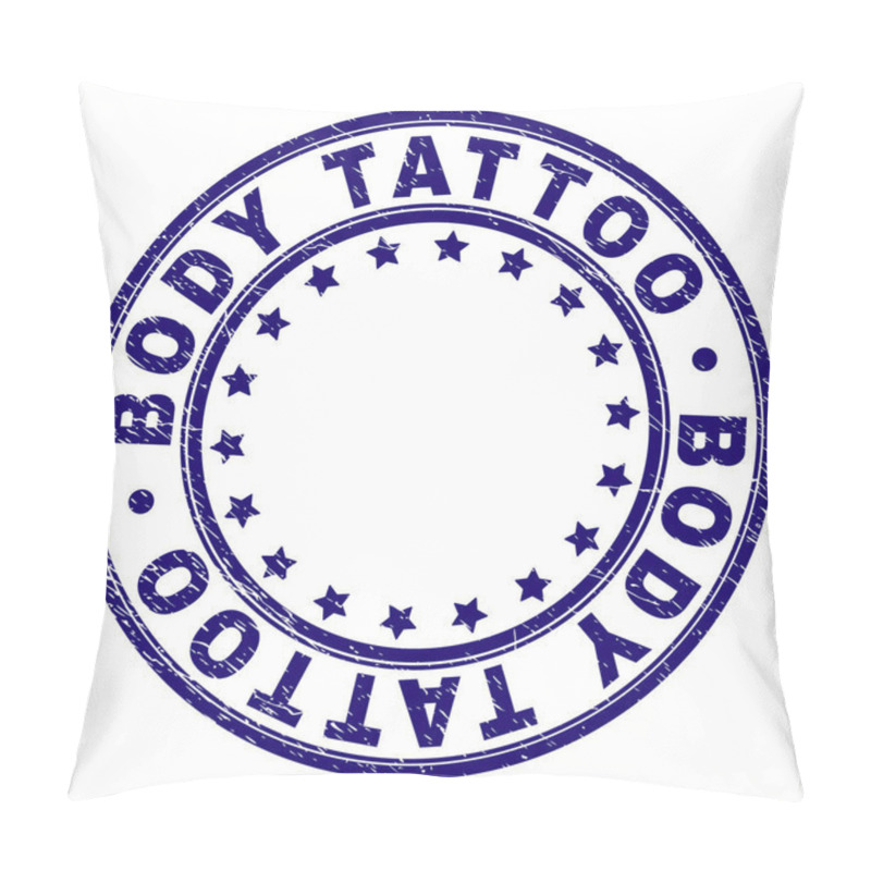 Personality  Scratched Textured BODY TATTOO Round Stamp Seal Pillow Covers