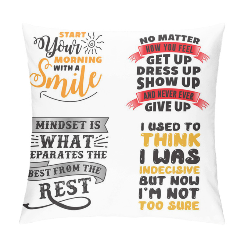 Personality  Motivation Quote And Saying Set Pillow Covers