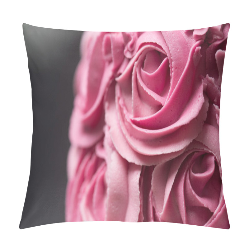 Personality  Pink Rosette Cake Pillow Covers