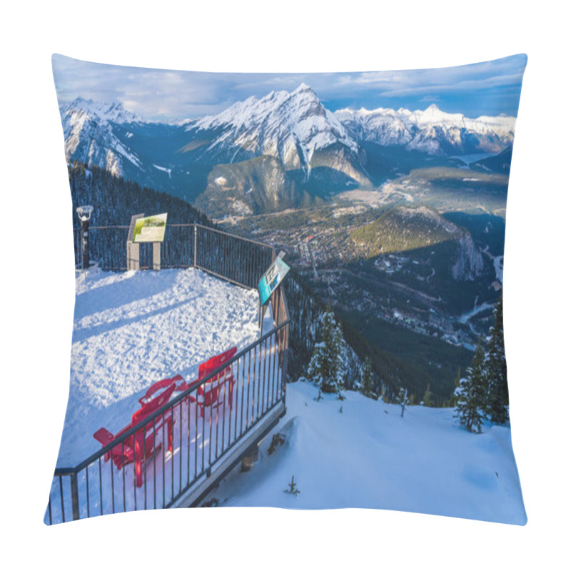 Personality  Sulphur Mountain Trail, Wooden Stairs And Boardwalks Along The Summit. Banff National Park, Canadian Rockies. AB, Canada Pillow Covers