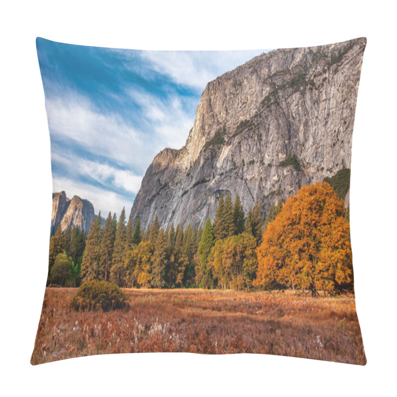 Personality  An Autumn Morning In Yosemite Valley At Yosemite National Park In California. Pillow Covers