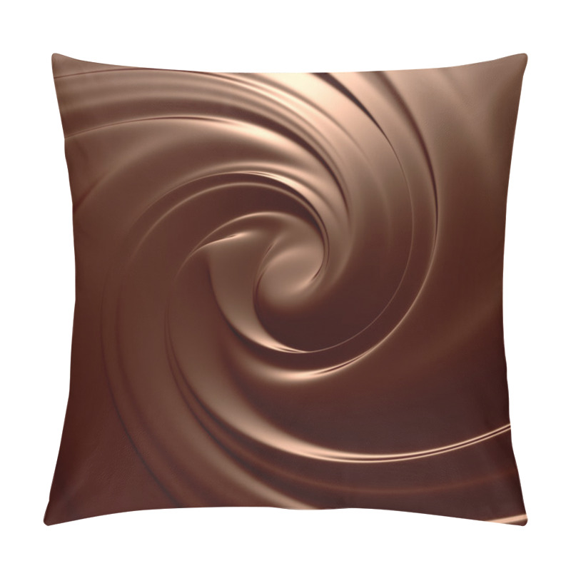 Personality  Astonishing Chocolate Swirl. Clean, Detailed Render. Backgrounds Series. Pillow Covers