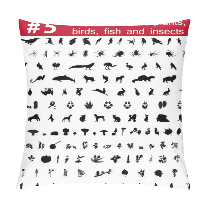 Personality  Vector Silhouettes Set. Set # 8 Pillow Covers