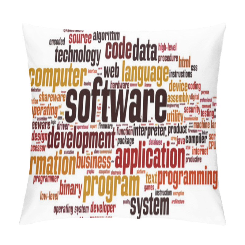 Personality  Software Word Cloud Pillow Covers