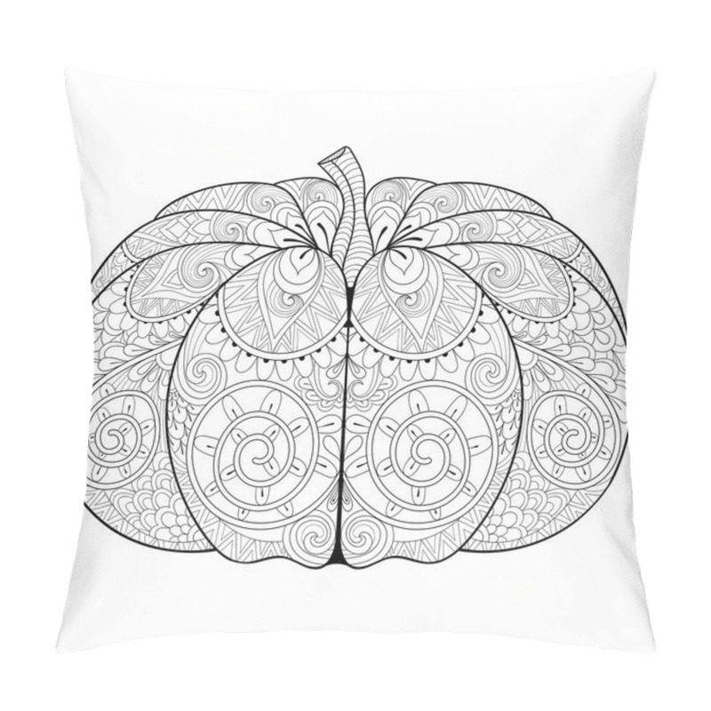 Personality  Zentangle Stylized Autumn Pumpkin For Thanksgiving Day, Hallowee Pillow Covers