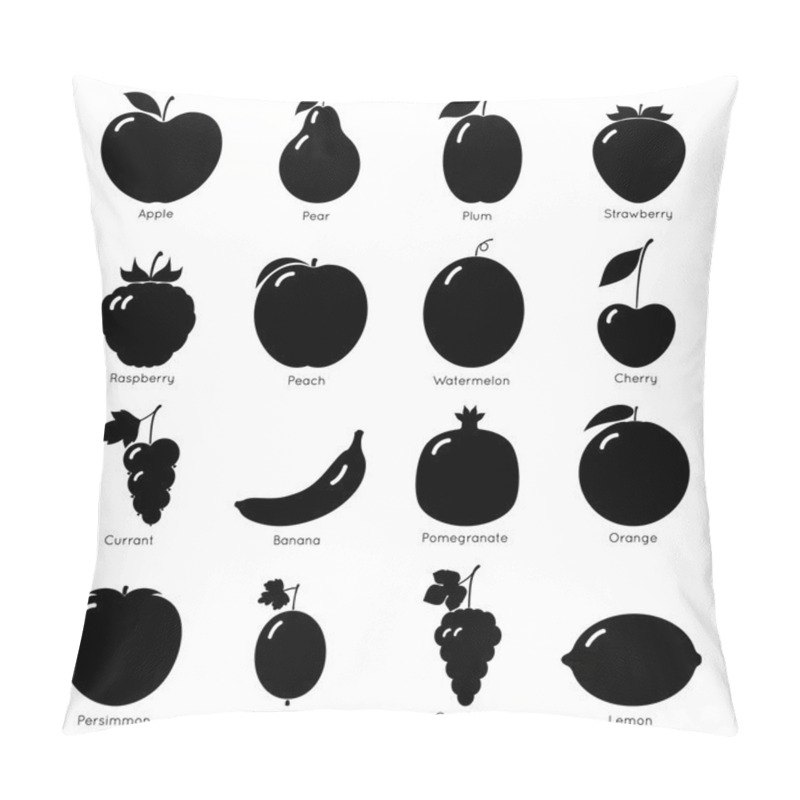 Personality  Set Of Fruit Icons. Pillow Covers