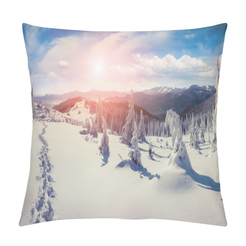 Personality  Sunrise In The Carpathian Mountains. Pillow Covers